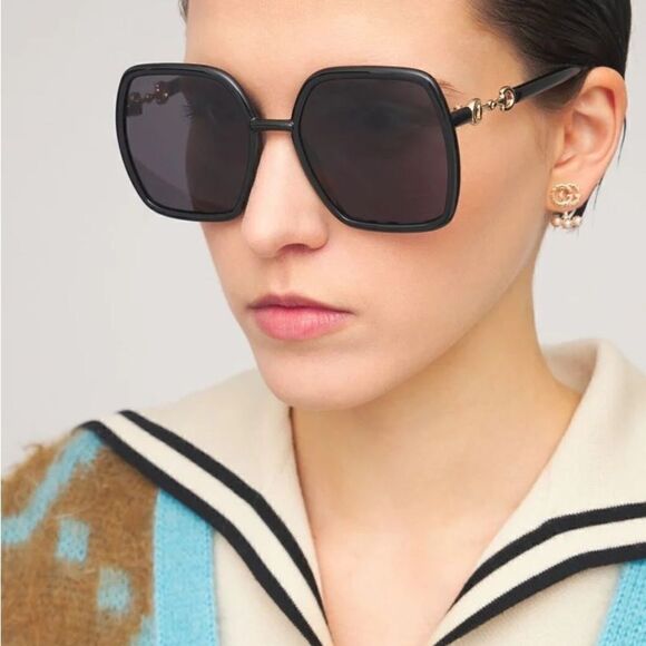 GUCCI Sunglasses GG0890S 001 Black/Grey Women NEW main image 12